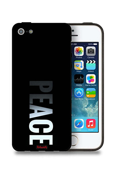 Tolwak غطاء حماية لجهاز Apple iPhone 5/5s/SE من Peace