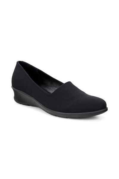 Ecco Felicia Black/Black Textile/Feather