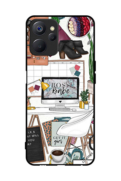 Covernex غطاء حماية لهاتف Realme 9i 5G - مشبك فني لشخصية Boss Babe
