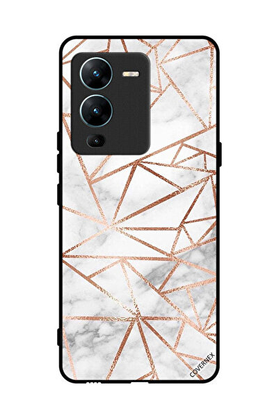 Covernex غطاء حماية لهاتف فيفو V25 برو بنمط رخامي وورق حائط