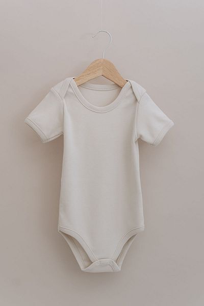Tuğba Kuğu Short Sleeve Baby Body - Pureline Series - Stone Color