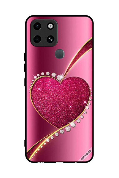 Covernex غطاء حماية لهاتف إنفينيكس سمارت 6 - قلب لامع من الألماس