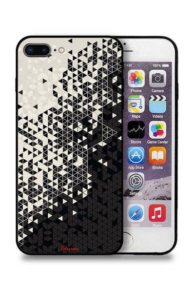 Tolwak غطاء حماية لجهاز Apple iPhone 7 Plus بنمط مثلث فني رقمي