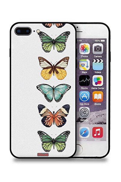 Tolwak غطاء حماية لجهاز Apple iPhone 7 Plus بنقشة أربع فراشات