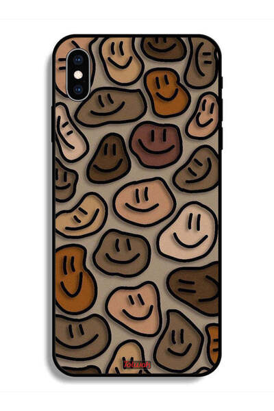 Tolwak جراب حماية لهاتف Apple iPhone X مع رسومات وجوه مبتسمة