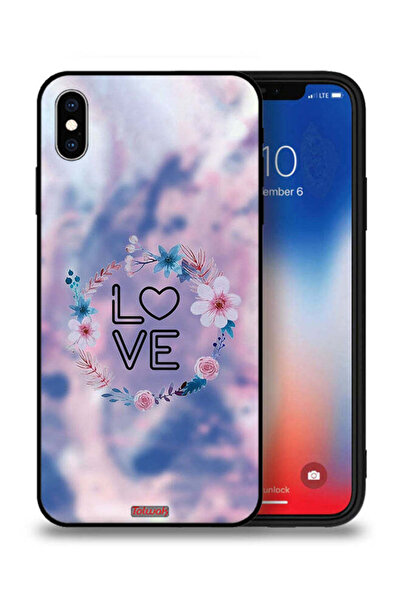 Tolwak جراب حماية لجهاز Apple iPhone XS Max بتصميم خاتم زهور الحب