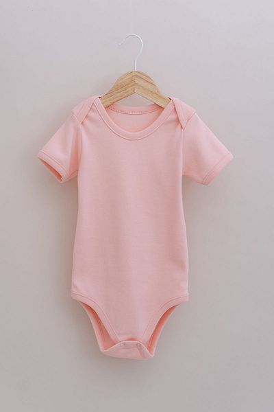 Tuğba Kuğu Short Sleeve Baby Body - Pureline Series - Pink