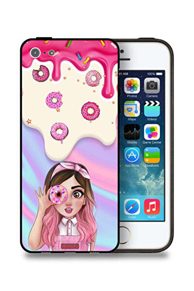 Tolwak غطاء حماية لجهاز Apple iPhone 5/5s/SE يحمل صورة دونات