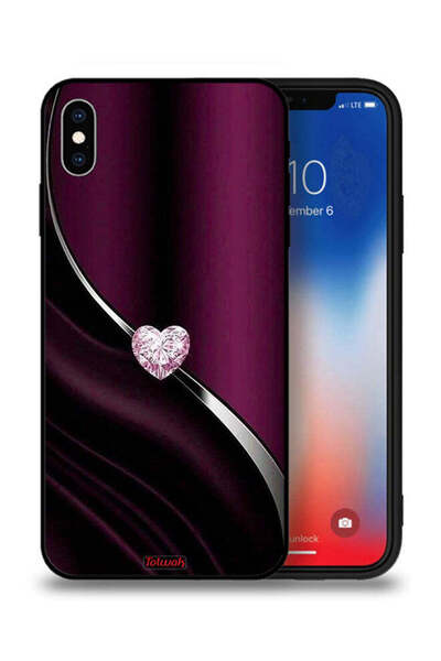 Tolwak غطاء حماية لجهاز Apple iPhone XS بتصميم قلب ماسي