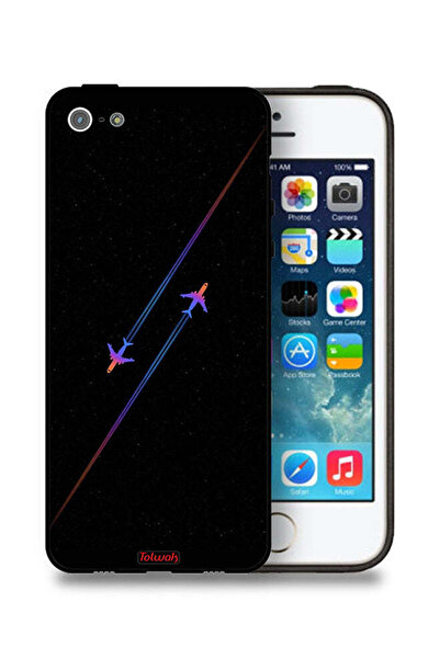 Tolwak غطاء حماية لجهاز Apple iPhone 5/5s/SE برسومات طائرات