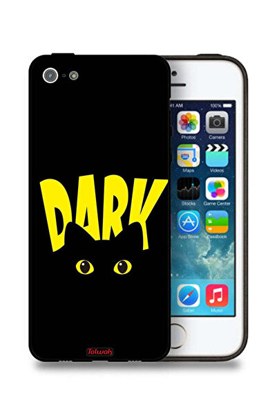 Tolwak جراب حماية لجهاز Apple iPhone 5/5s/SE - قطة داكنة