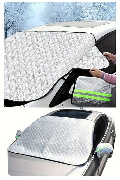 CoverPlus Auto Sunshade and Snow Anti-Ice Reflective Mirror Protector