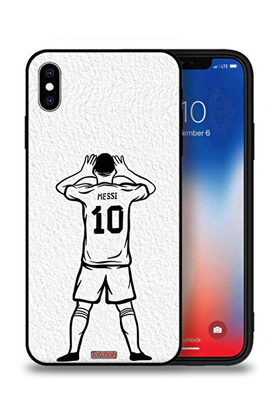 Tolwak جراب حماية لجهاز Apple iPhone XS Max بتصميم رسم ميسي