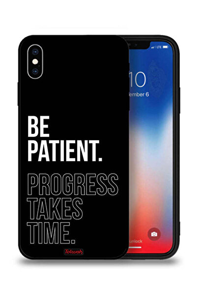 Tolwak جراب حماية لجهاز Apple iPhone XS Max - كن صبورًا، فالتقدم يستغرق وقتًا