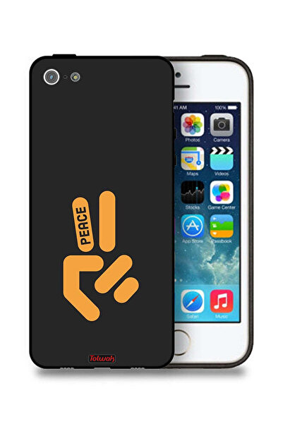 Tolwak غطاء حماية لجهاز Apple iPhone 5/5s/SE من Peace