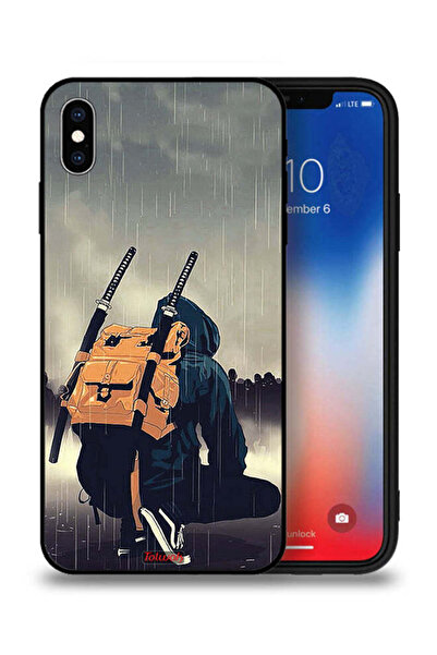 Tolwak غطاء حماية لجهاز آيفون XS ماكس من آبل، رسمة سيف ساموراي رقمية