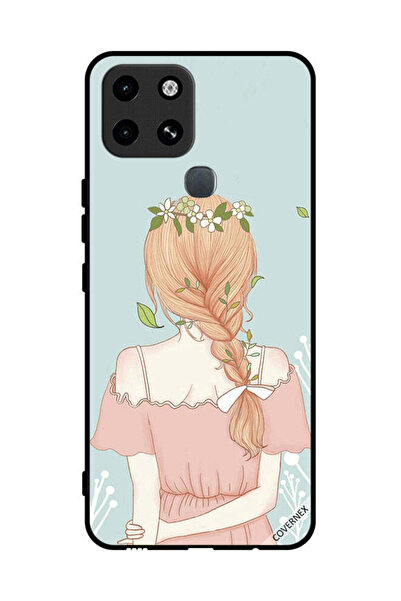 Covernex غطاء حماية لهاتف إنفينيكس سمارت 6 بطبعة فتاة واقفة لطيفة