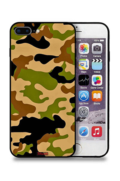 Tolwak جراب حماية لهاتف Apple iPhone 7 Plus بنمط رقمي تجريدي مموه