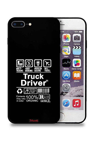 Tolwak جراب حماية لجهاز Apple iPhone 8 Plus - ملصق سائق شاحنة