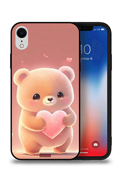 Tolwak جراب حماية لجهاز Apple iPhone XR برسومات باندا صغيرة لطيفة تحمل قلبًا