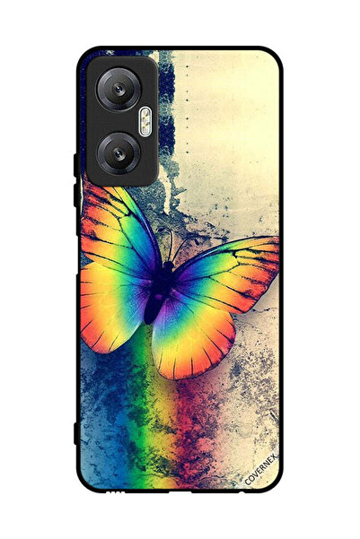 Covernex غطاء حماية لهاتف Infinix Hot 20 بتصميم فراشة قوس قزح عتيقة