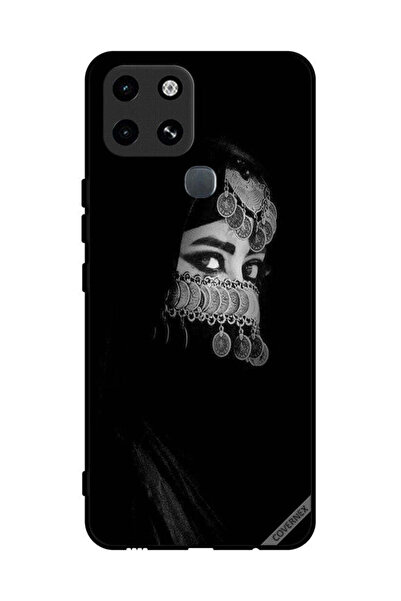Covernex غطاء حماية لهاتف إنفينيكس سمارت 6 - فتاة ذات عيون جميلة ووجه مزين با...