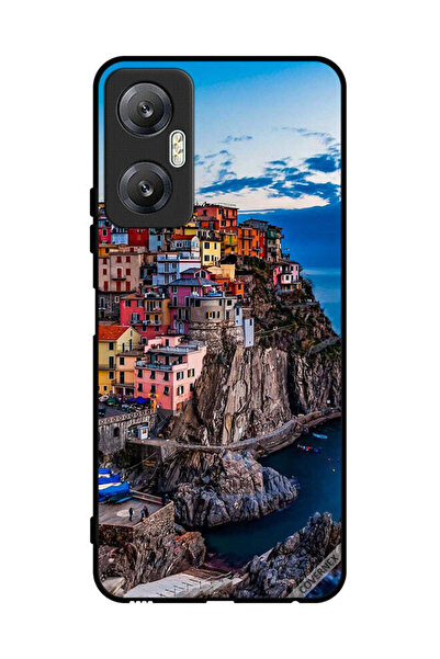 Covernex غطاء حماية لهاتف Infinix Hot 20 - منازل ملونة على البحر