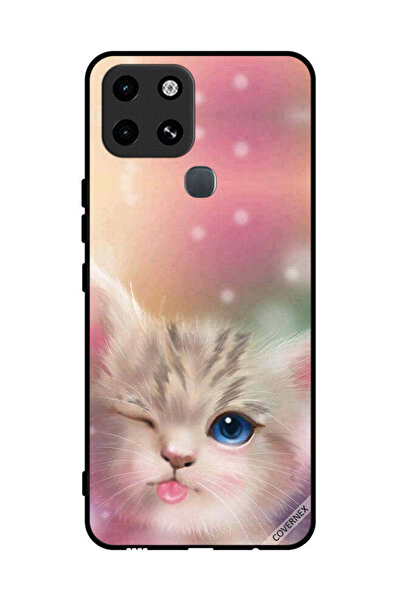 Covernex غطاء حماية لهاتف إنفينيكس سمارت 6 - تصميم قطة لطيفة