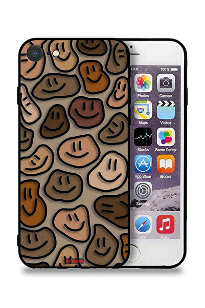 Tolwak غطاء حماية لجهاز آيفون 8 من آبل مع رسومات وجوه مبتسمة