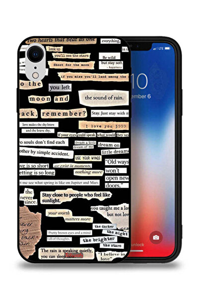 Tolwak ملصقات واقٍ لهاتف Apple iPhone XR مع اقتباسات