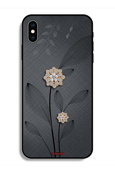 Tolwak جراب حماية لهاتف Apple iPhone X بتصميم زهور ماسية