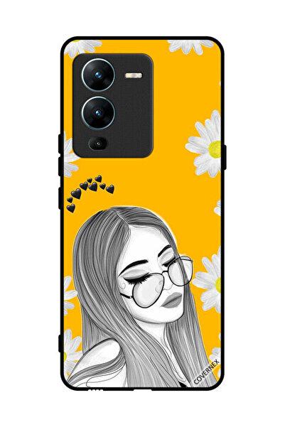 Covernex غطاء حماية لهاتف فيفو V25 برو - نظارات - فن الفتاة