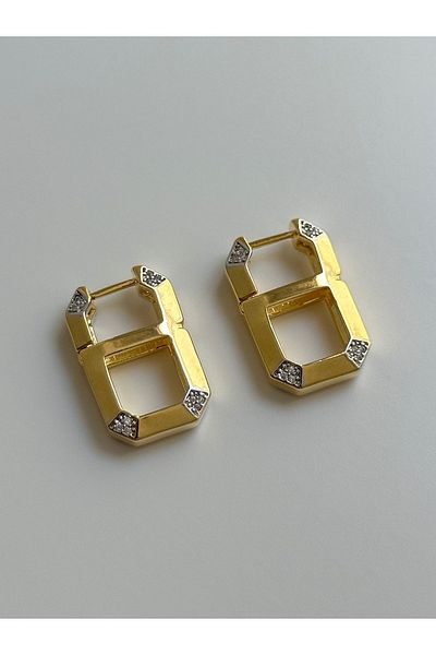 Özce Serenay Earring Who Came Who Passed Women's Gold Earring