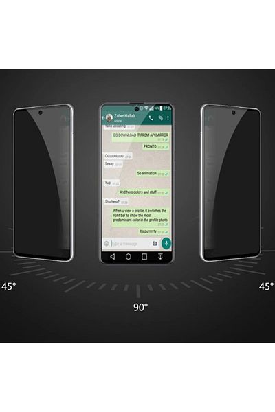CepteToptan ALLY SM Galaxy A71 واقي شاشة زجاجي مقوى ثلاثي الأبعاد للخصوصية الكاملة - (1903) - MKİ9841-3043