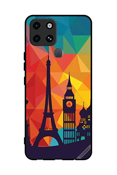 Covernex غطاء حماية لهاتف إنفينيكس سمارت 6 بنقشة باريس الملونة