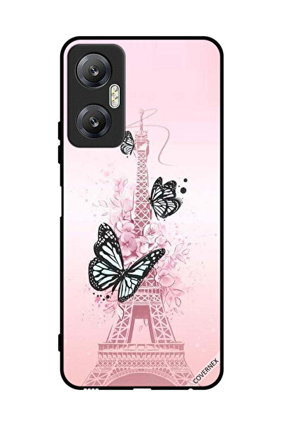 Covernex غطاء حماية لهاتف Infinix Hot 20 بنقشة فراشات على برج إيفل