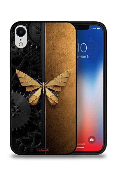 Tolwak غطاء حماية لجهاز Apple iPhone XR بتصميم فراشة فولاذية