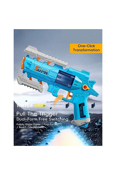 SprintMag Pistol cu Apa de Jucarie Transformabil Shooter Distanta de Tragere 10m Albastru