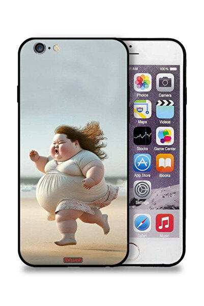 Tolwak جراب حماية لهاتف Apple iPhone 6/6s مطبوع عليه صورة فتاة سمينة تركض