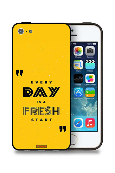 Tolwak جراب حماية لجهاز Apple iPhone 5/5s/SE - كل يوم هو بداية جديدة