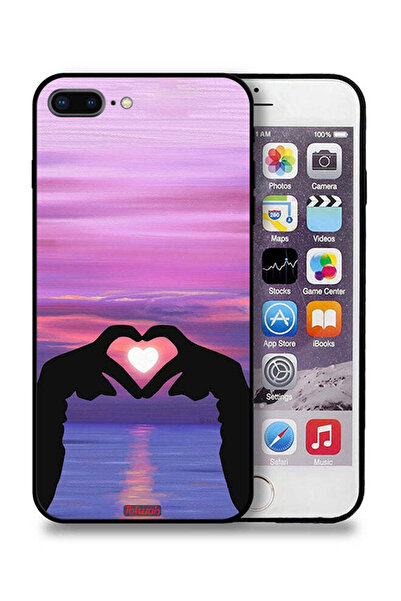 Tolwak غطاء حماية لجهاز Apple iPhone 7 Plus بتصميم قلب وقمر