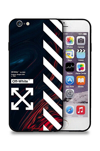 Tolwak غطاء حماية لجهاز Apple iPhone 6/6s، ملصق أبيض فاتح