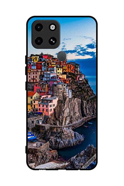 Covernex غطاء حماية لهاتف إنفينيكس سمارت 6 - منازل ملونة على البحر