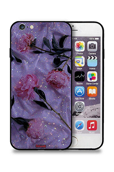 Tolwak غطاء حماية لامع بنقشة ورود لهاتف آيفون 6/6s من آبل