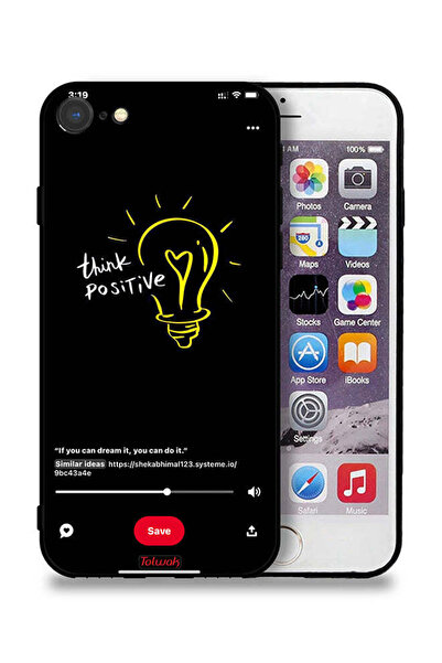 Tolwak جراب حماية لجهاز Apple iPhone 7 - فكر إيجابيًا