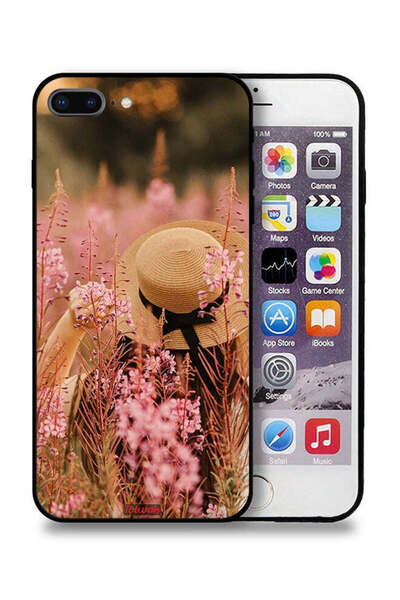 Tolwak غطاء حماية لهاتف آيفون 7 بلس من آبل، قبعة فتاة مزينة بالزهور