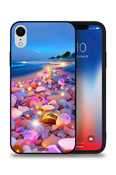 Tolwak غطاء حماية لجهاز Apple iPhone XR برسومات أحجار فنية
