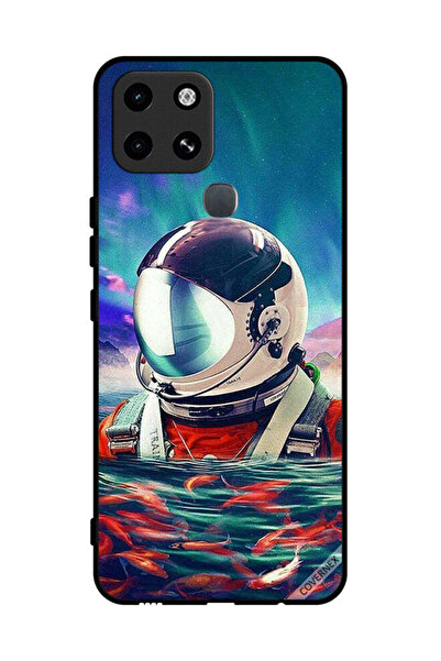 Covernex غطاء حماية لهاتف إنفينيكس سمارت 6 رائد فضاء في بحر الأسماك