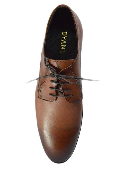 Dyany Men's shoes, genuine leather, brown, 43