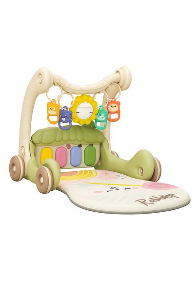 Factory Price Daisy 3 in 1 Multifunctional Baby Walker - Walker, Activity Play Mat & Piano Mode - Green
